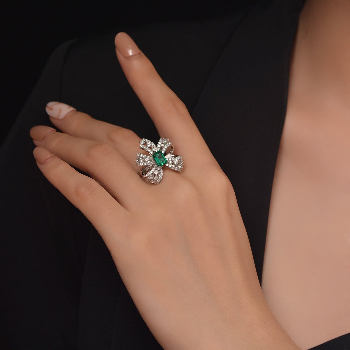Turmalin Schmetterling Cocktail Ring R1262