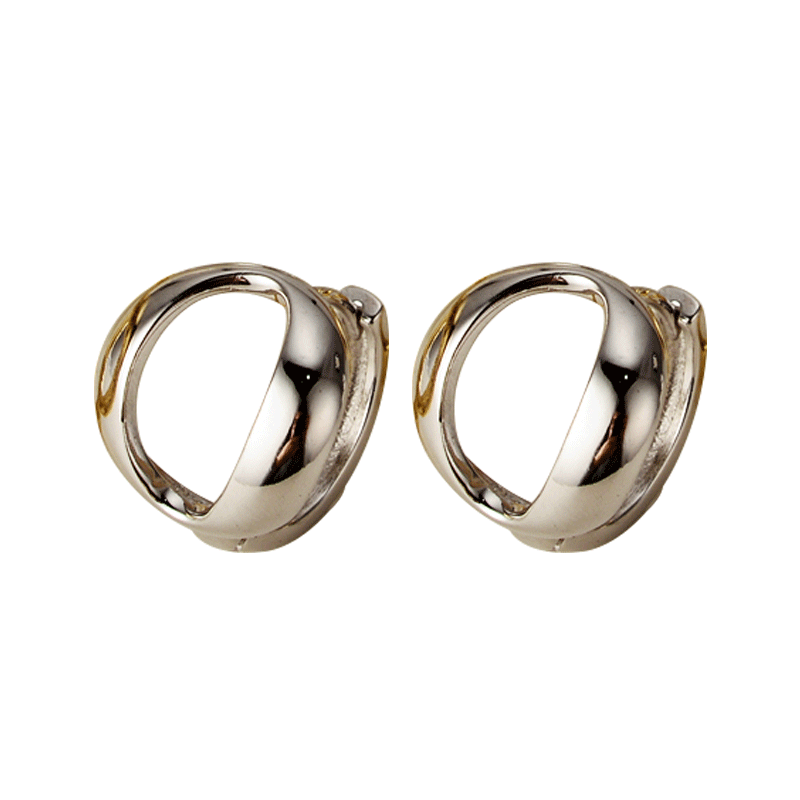 Ohrringe in O-Form mit Verdrehung E1000