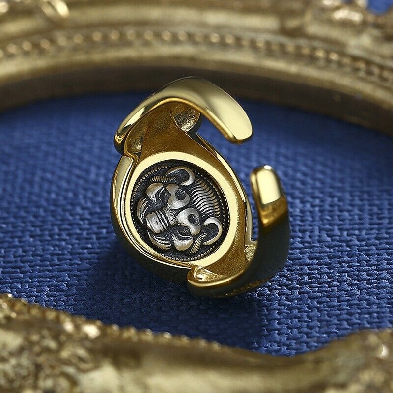 Griechischer Apollo-Ring mit römischer Münze, Replik, R1017