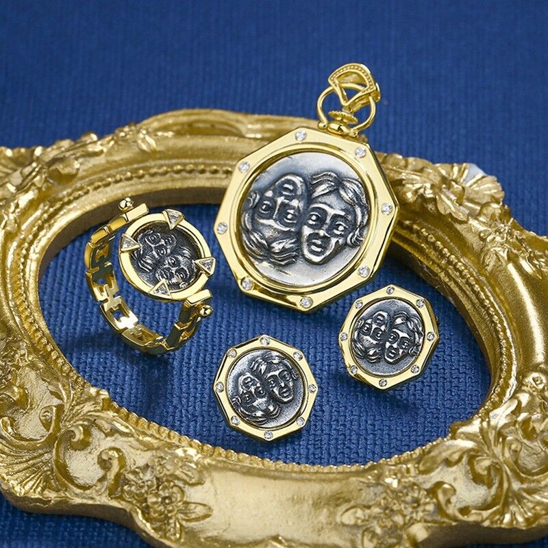 Ohrringe mit griechischen Münzen von Gemini E1063