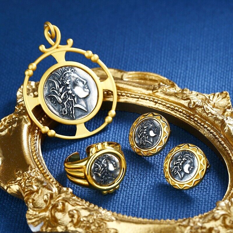 Griechischer Demeter-Münzen-Replik-Ring R1024