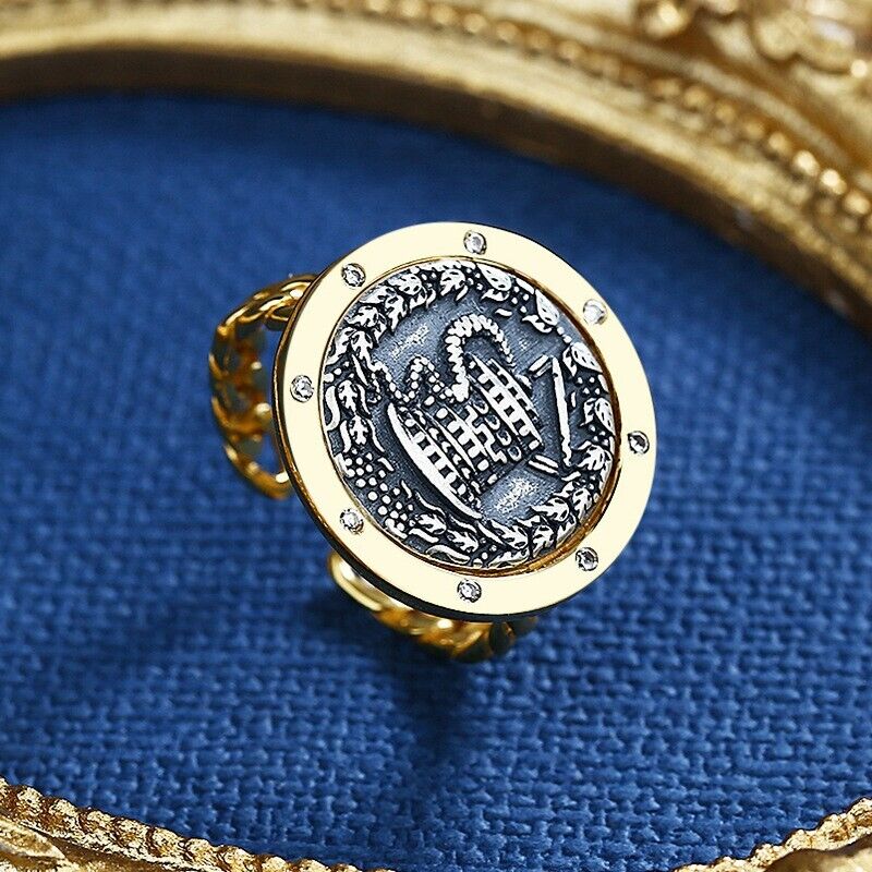 Pergamon Schlangenmünzring R1019
