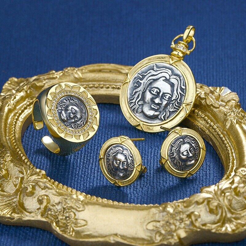 Helios Griechische Münzohrringe E1045