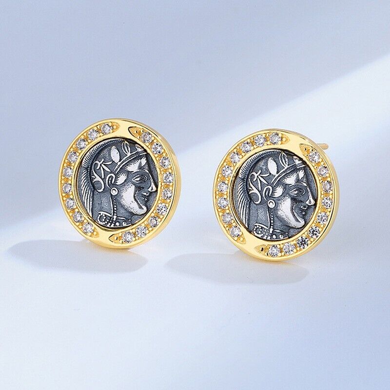 Athena Griechische Münze Ohrringe E1056