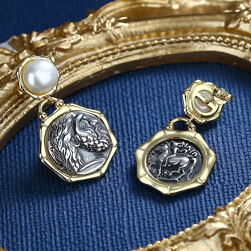 Zeus Griechische Münze Ohrringe E1021