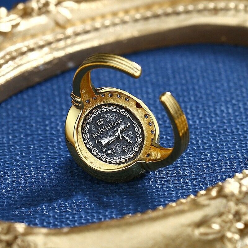 Apollo Antike römische Münze Replik Ring R1043