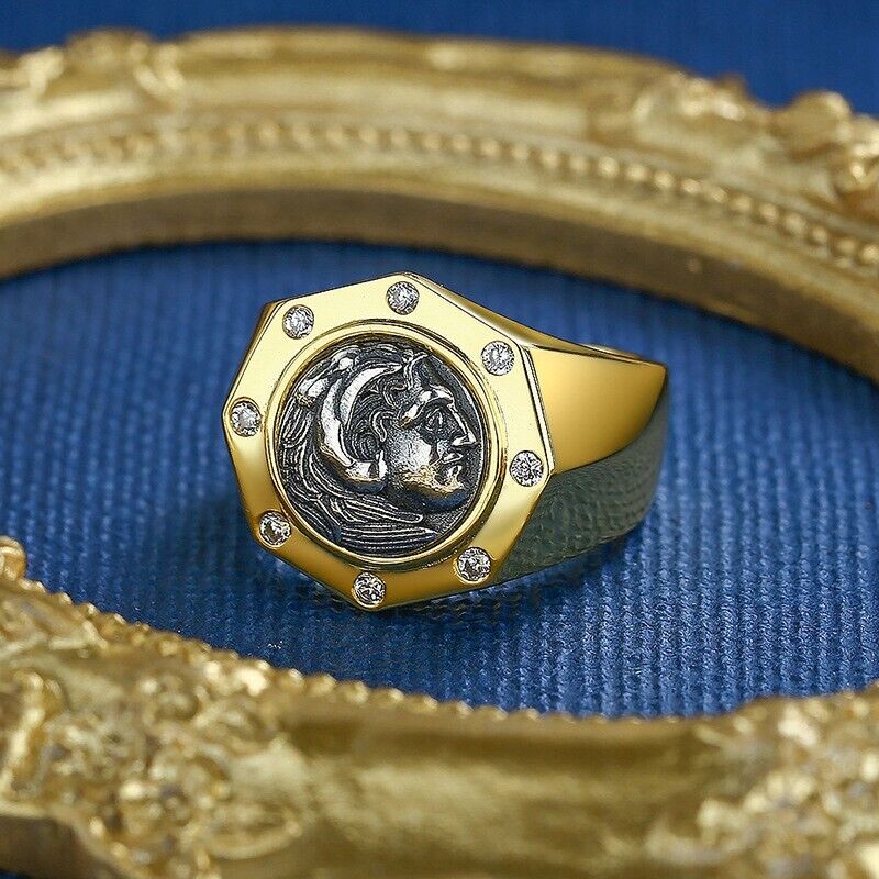 Herkules Griechische Münze Replik Ring R1055