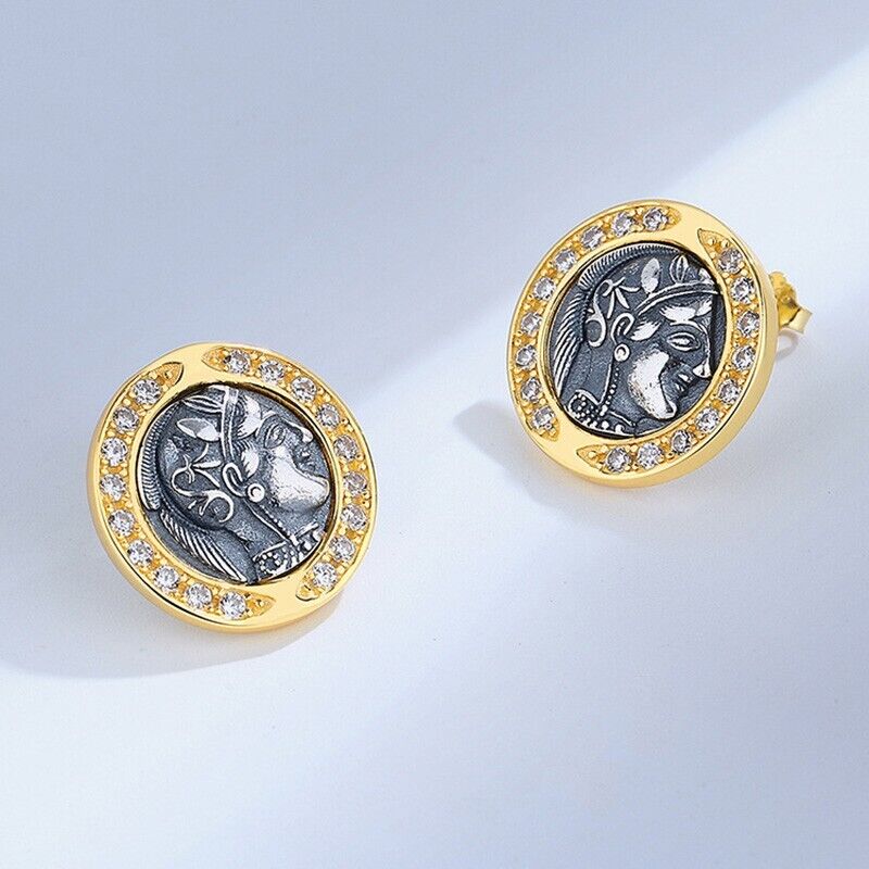 Athena Griechische Münze Ohrringe E1056