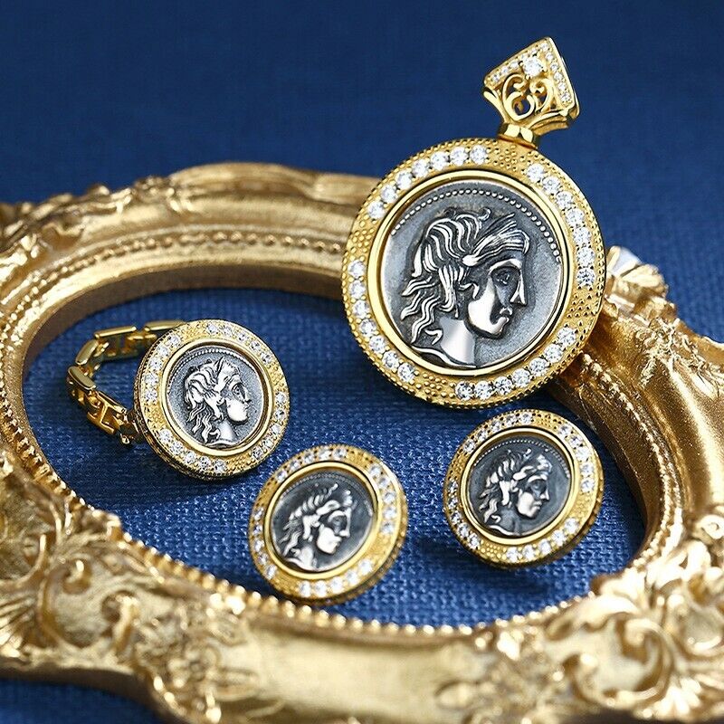 Apollo griechische Münzohrstecker E1028