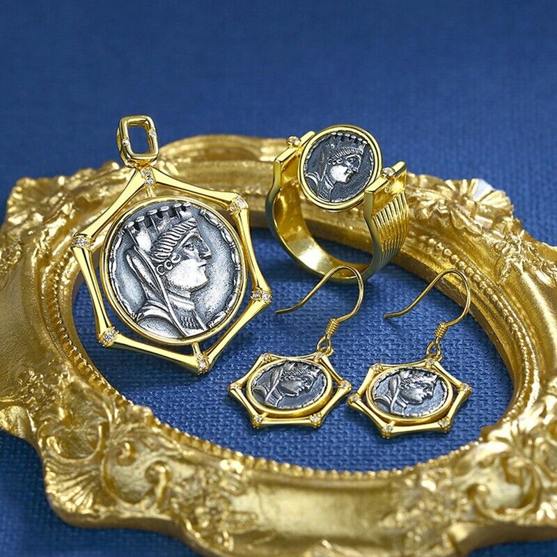 Wealth Tyche Replik griechischer Münzring R1041