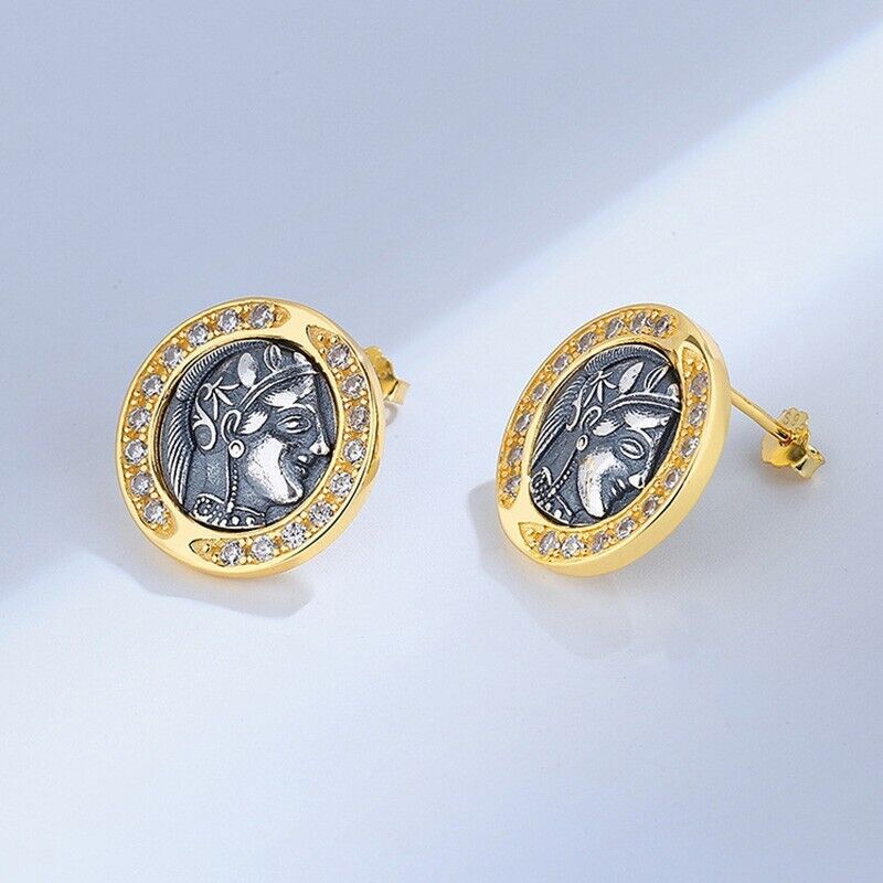Athena Griechische Münze Ohrringe E1056