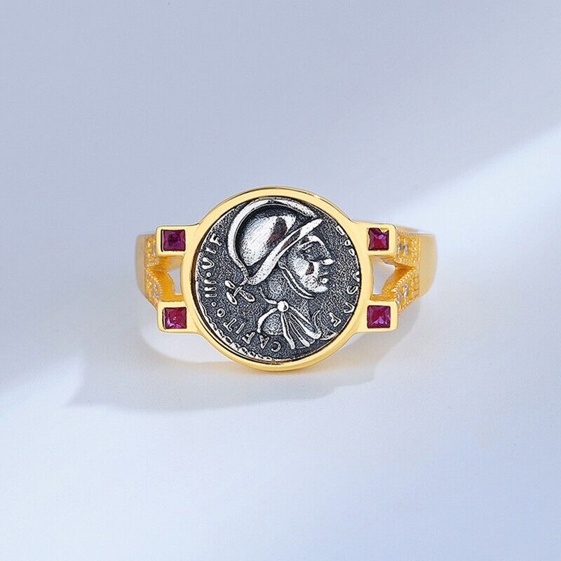 Mars Antike Münze CZ Ring R1060