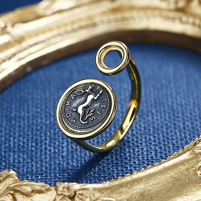 Sizilianischer Kaninchen-Münzring R1049