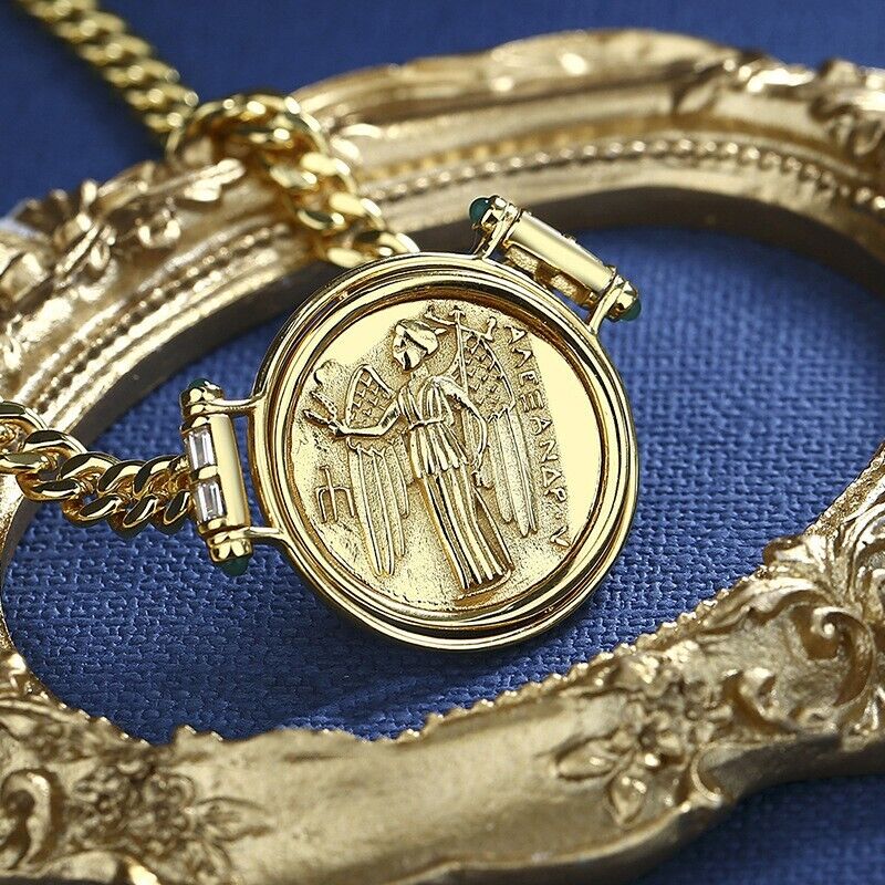 Athena Griechische Münze Halskette N1009