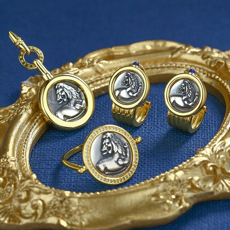 Römische Löwenmünze Ohrringe E1007