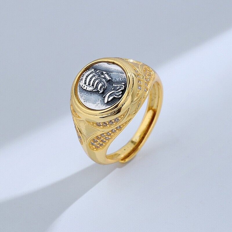 Antike römische Münze CZ Ring R1046