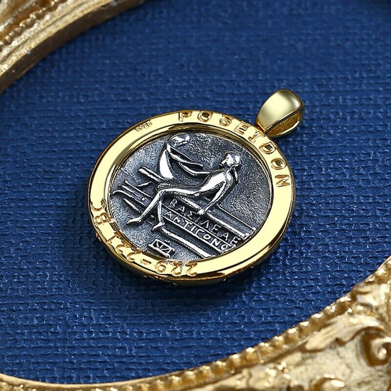 Poseidon Griechischer Münzanhänger N1026