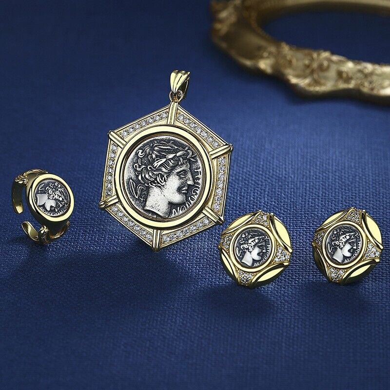 Apollo Griechische Münze Ohrringe E1012