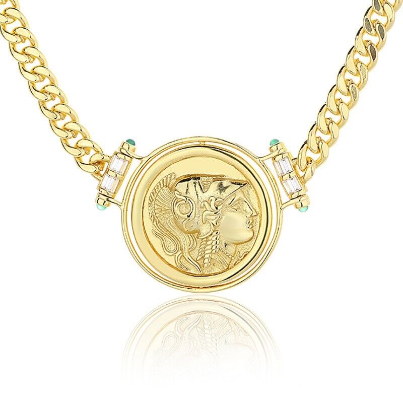 Athena Griechische Münze Halskette N1009