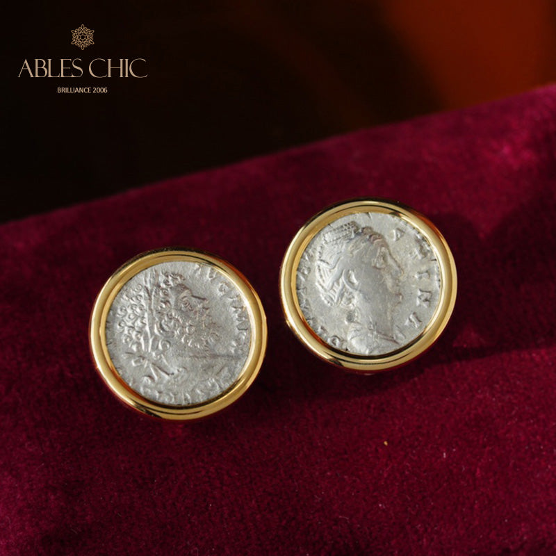 Byzantinische Lira-Medaillon-Ohrringe
