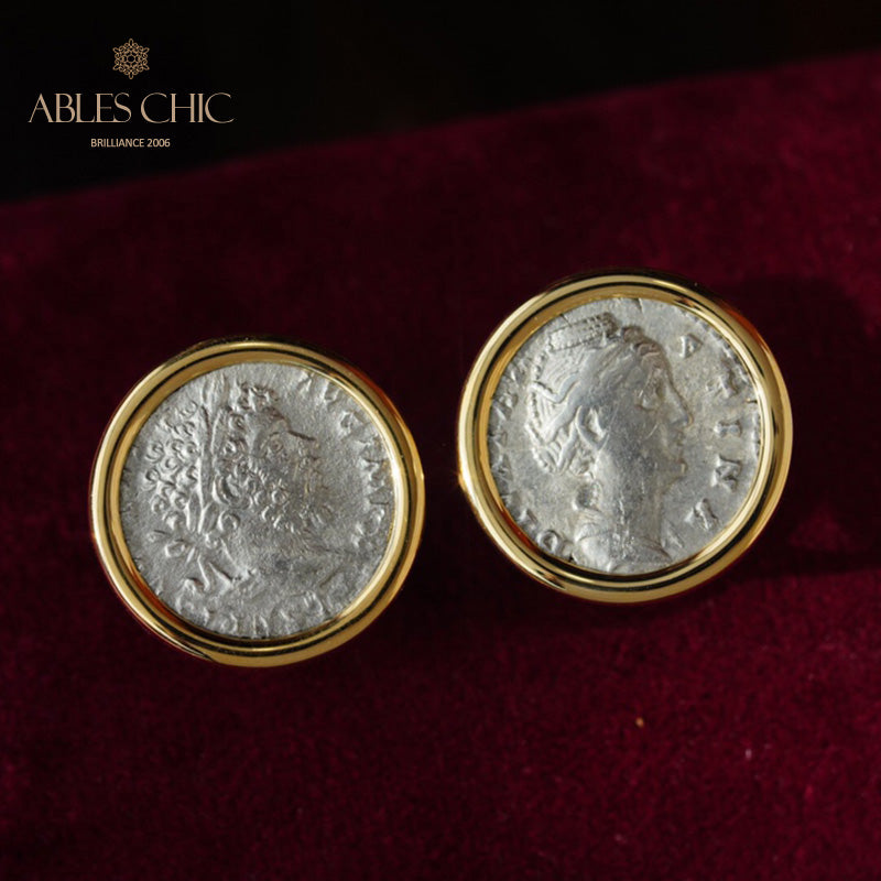 Byzantinische Lira-Medaillon-Ohrringe