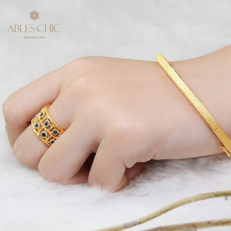 Smaragd-Akzent-Bandring 5289