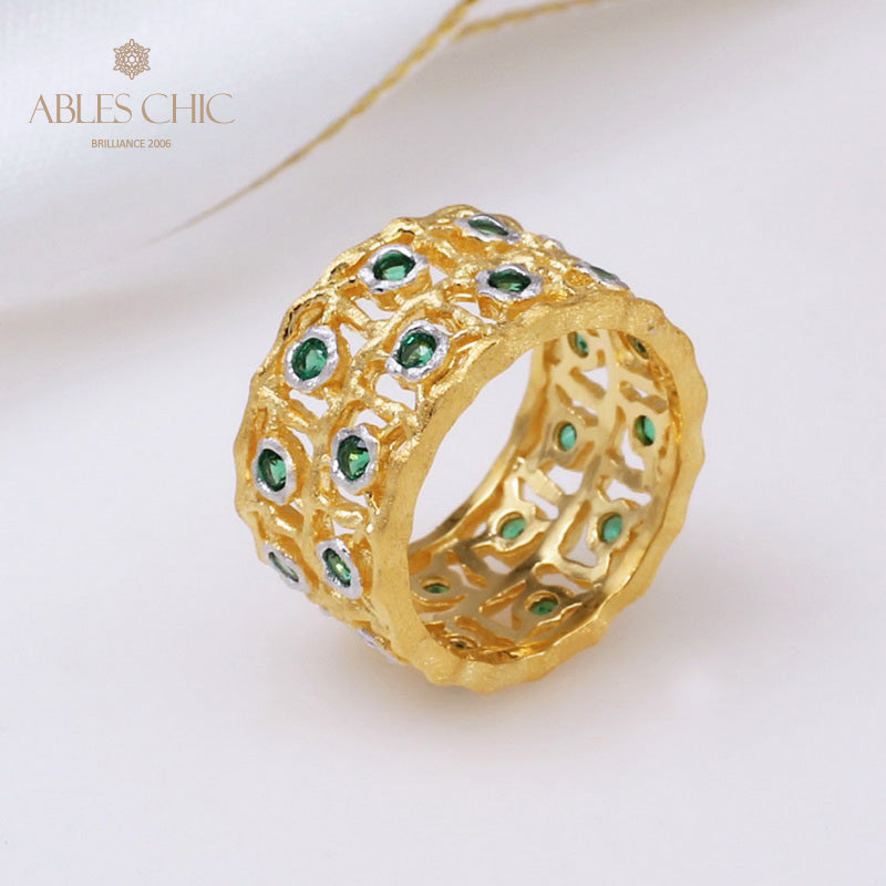 Smaragd-Akzent-Bandring 5289