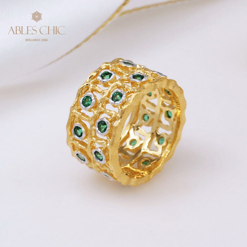 Smaragd-Akzent-Bandring 5289