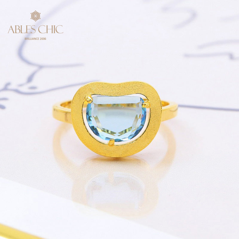 Gebürsteter Apfel-Zirkonring 5190