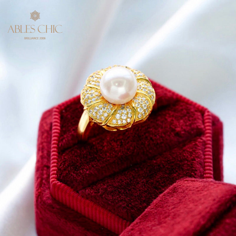 Akoya-Perlen-Blumenring 5783
