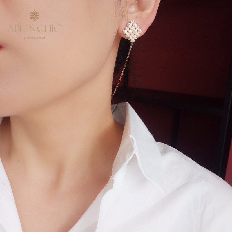 Waben-Rhombus-Ohrringe 5891