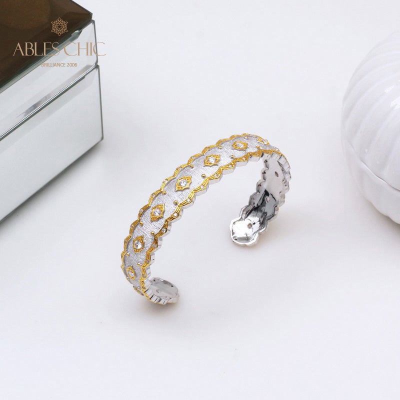 Seidiges Stoff-Laubsägen-Armband 6555