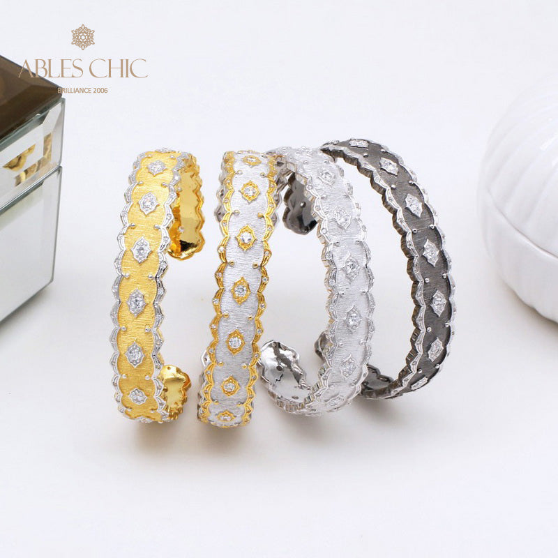 Seidiges Stoff-Laubsägen-Armband 6555