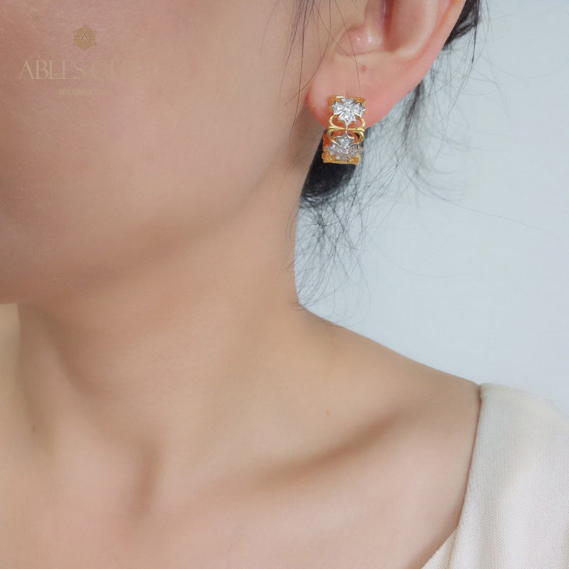 Filigrane Kleeblatt-Ohrringe keltisch 5811