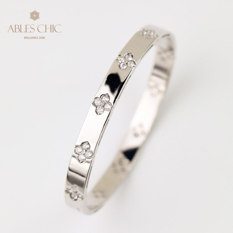 Hochglanzpoliertes Kleeblatt-Armband 203707