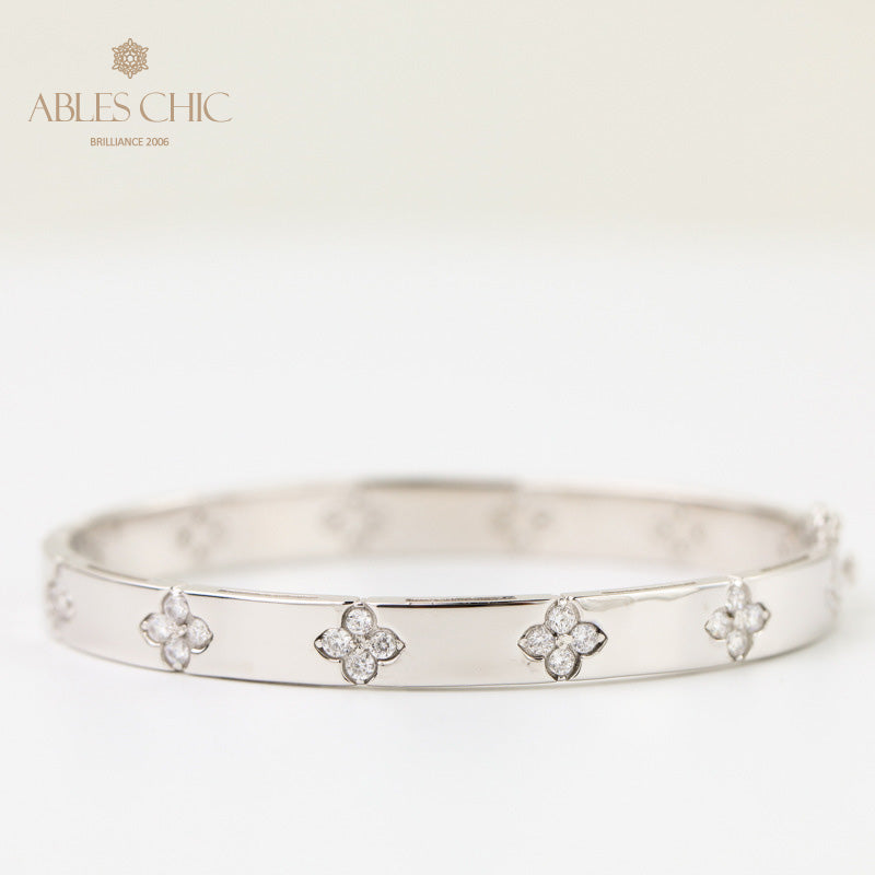 Hochglanzpoliertes Kleeblatt-Armband 203707