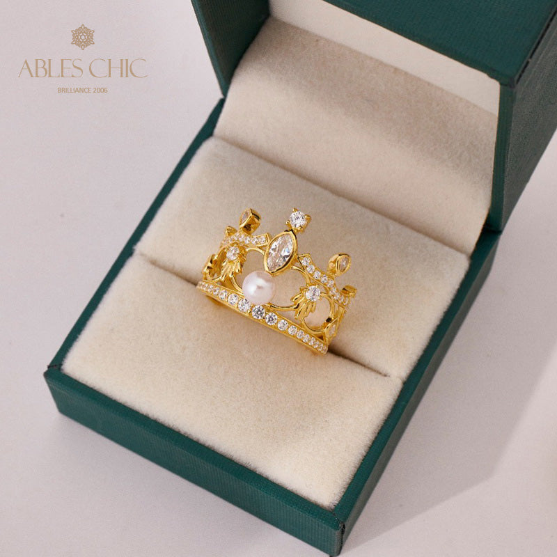 Pavé-Kronenperlenring 5731