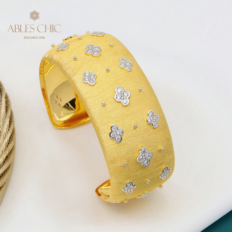 Armband mit Stoffstruktur „Pflaumenblüten“ 5651
