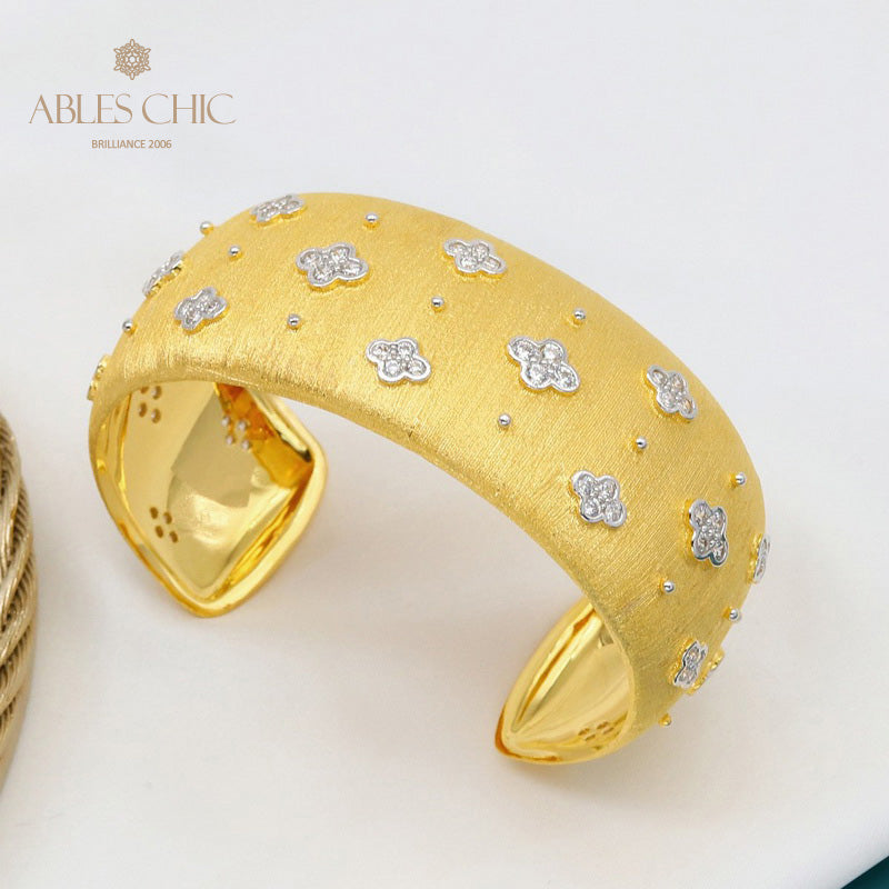 Armband mit Stoffstruktur „Pflaumenblüten“ 5651
