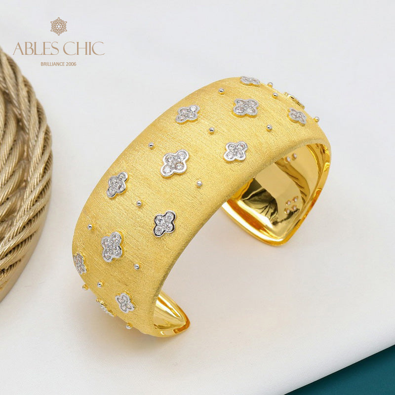 Armband mit Stoffstruktur „Pflaumenblüten“ 5651