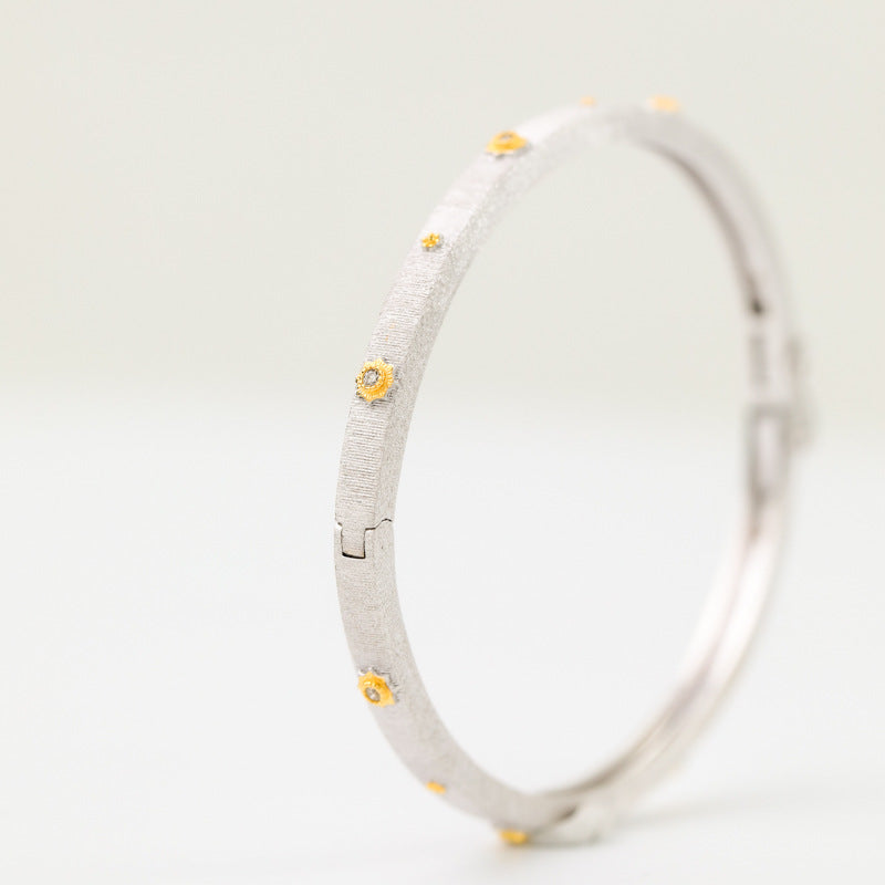 Stoffblüten Brautarmband 5638