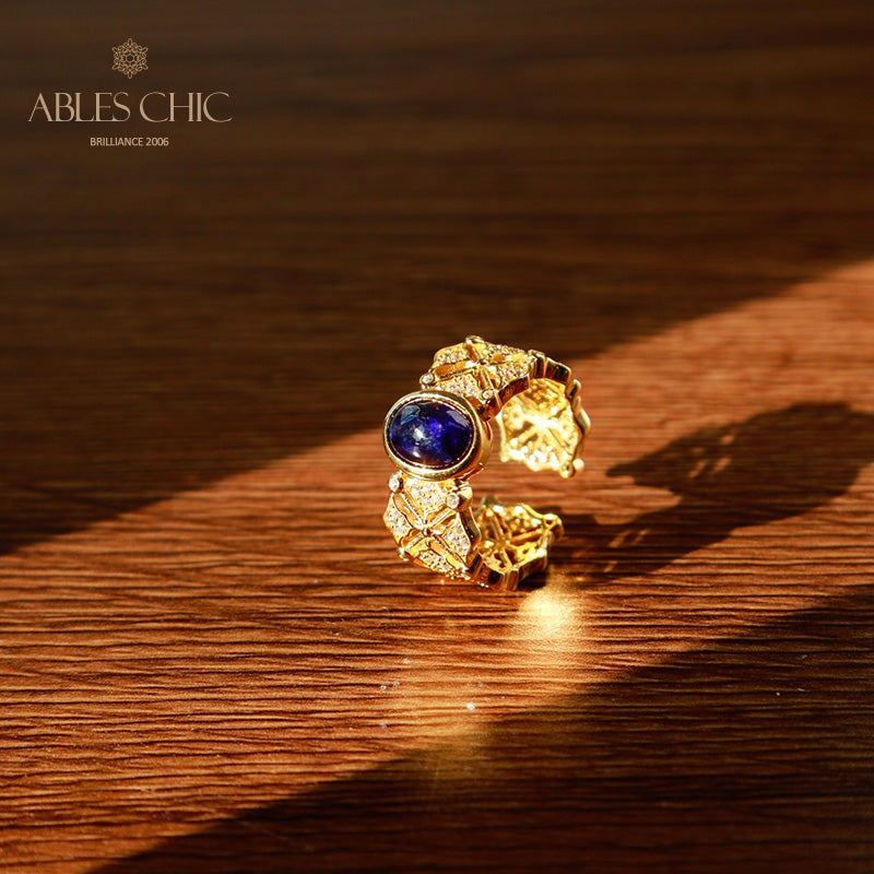 Saphir-Kleeblatt-Blumenring 5994