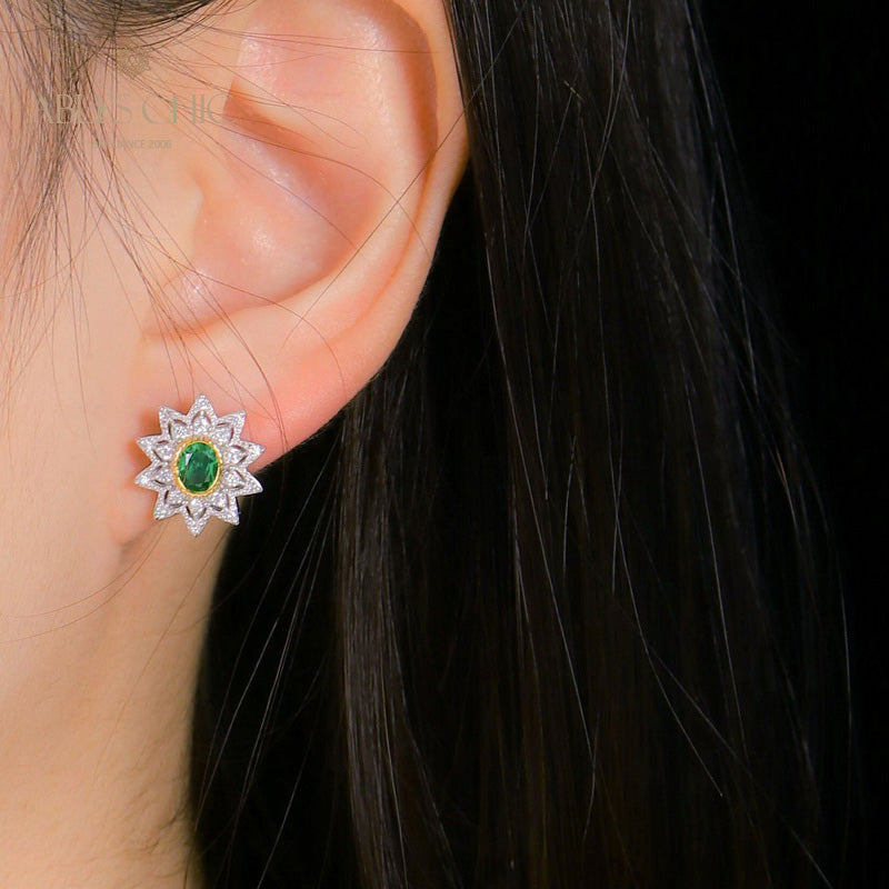 Florale Sternohrringe 5627