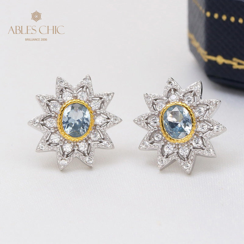 Florale Sternohrringe 5627