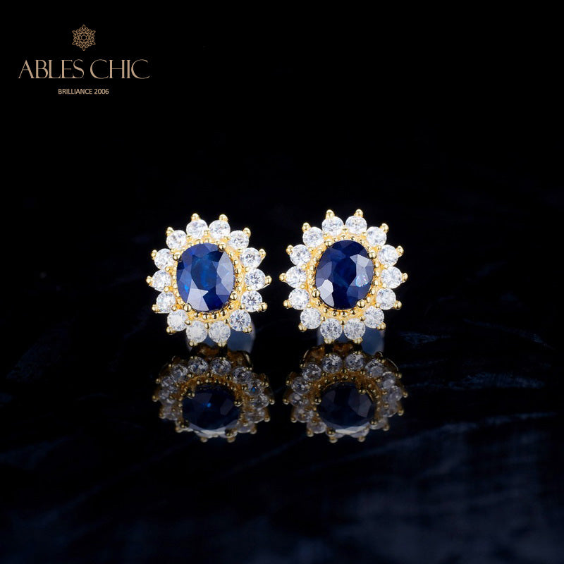 Natürliche Rubin-Blumenohrringe 5816