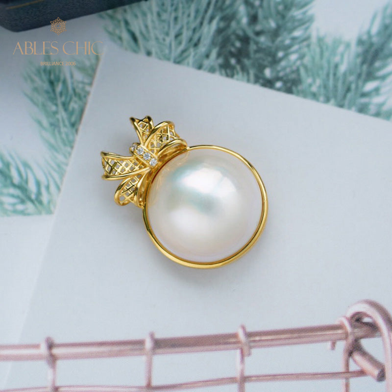 Mabe Pearl Bowtie Anhänger 5848