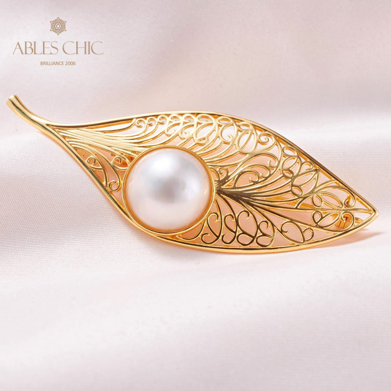 Mabe Pearl Filigraner Blattanhänger 5844