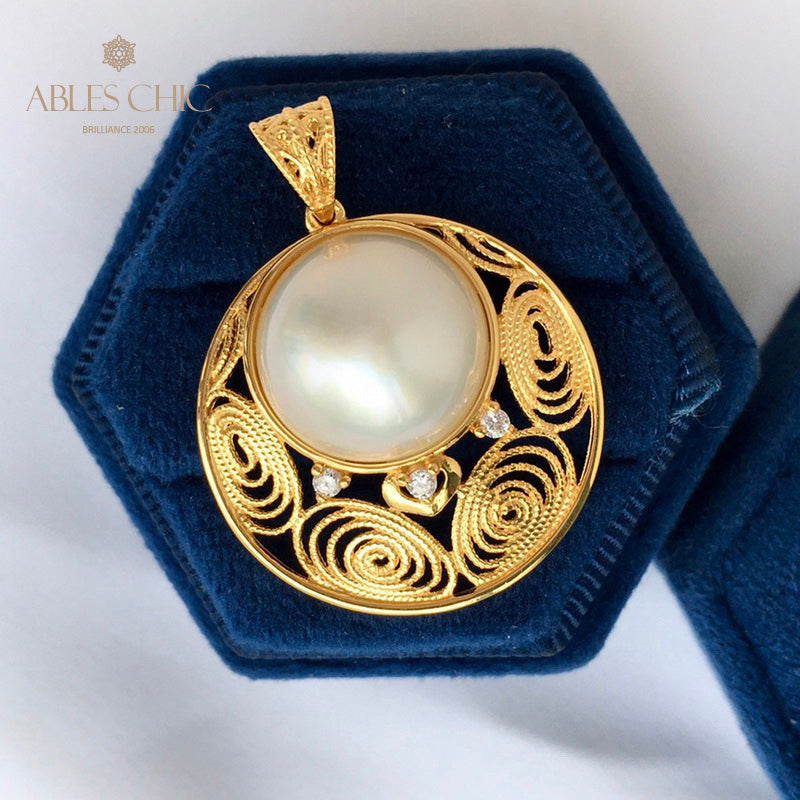 Mabe Pearl Filigrananhänger 5843