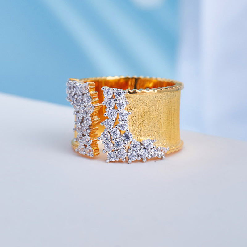 Blumenring mit Zirkonia-Verzierung 5572
