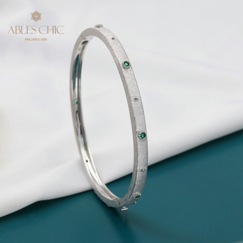 Seidiges florales Scharnierarmband 5637